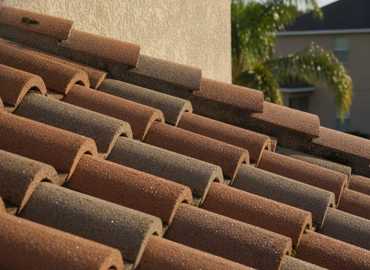 Terracotta barrel tile roof